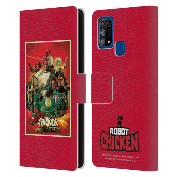 Robot Chicken Graphics Poster Leather Book Wallet Case Cover For Samsung Galaxy M31 (2020)