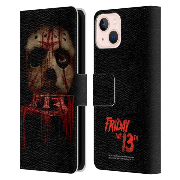 Friday the 13th 2009 Graphics Jason Voorhees Leather Book Wallet Case Cover For Apple iPhone 13