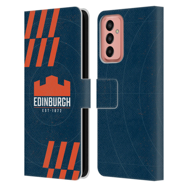 Edinburgh Rugby Logo Art Navy Blue Leather Book Wallet Case Cover For Samsung Galaxy M13 (2022)