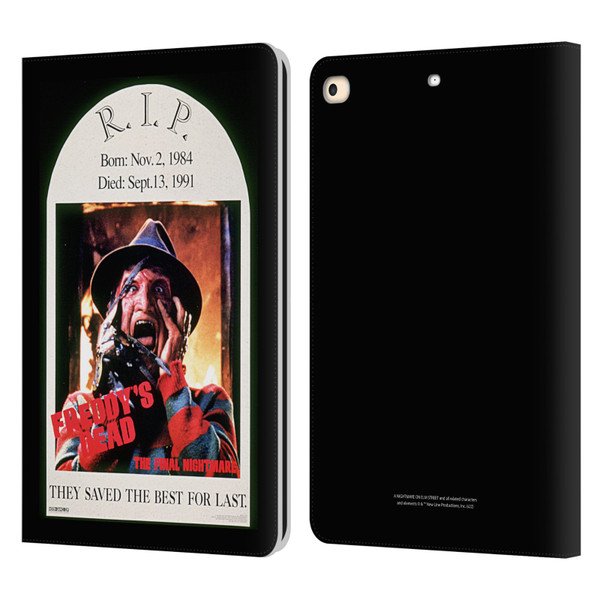 A Nightmare On Elm Street: Freddy's Dead Graphics The Final Nightmare Leather Book Wallet Case Cover For Apple iPad 9.7 2017 / iPad 9.7 2018