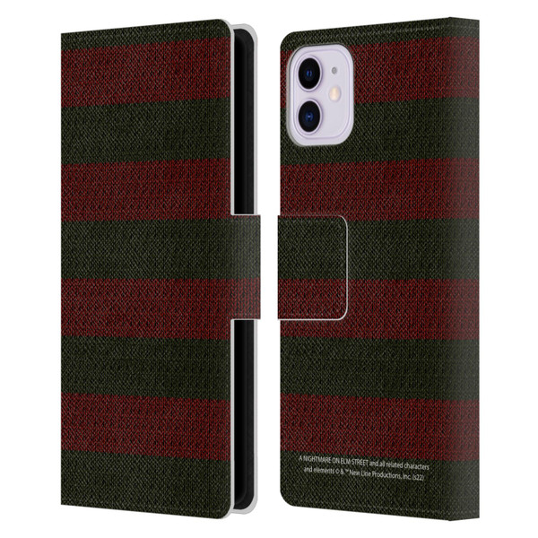 A Nightmare On Elm Street: Freddy's Dead Graphics Sweater Pattern Leather Book Wallet Case Cover For Apple iPhone 11