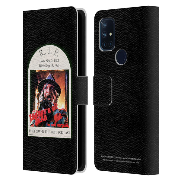 A Nightmare On Elm Street: Freddy's Dead Graphics The Final Nightmare Leather Book Wallet Case Cover For OnePlus Nord N10 5G