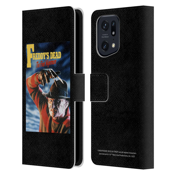 A Nightmare On Elm Street: Freddy's Dead Graphics Poster Leather Book Wallet Case Cover For OPPO Find X5 Pro