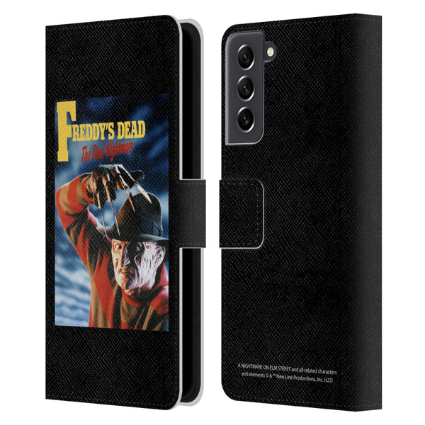 A Nightmare On Elm Street: Freddy's Dead Graphics Poster Leather Book Wallet Case Cover For Samsung Galaxy S21 FE 5G