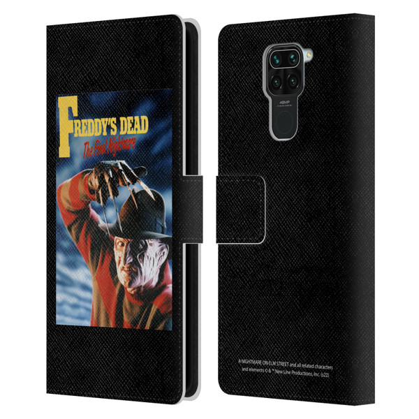 A Nightmare On Elm Street: Freddy's Dead Graphics Poster Leather Book Wallet Case Cover For Xiaomi Redmi Note 9 / Redmi 10X 4G