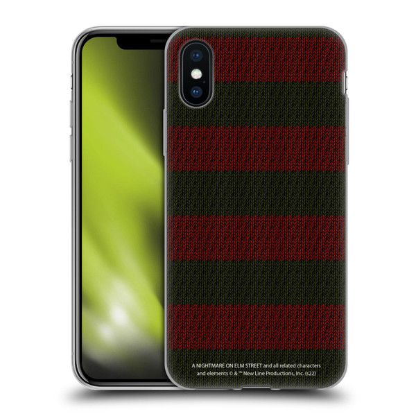A Nightmare On Elm Street: Freddy's Dead Graphics Sweater Pattern Soft Gel Case for Apple iPhone X / iPhone XS