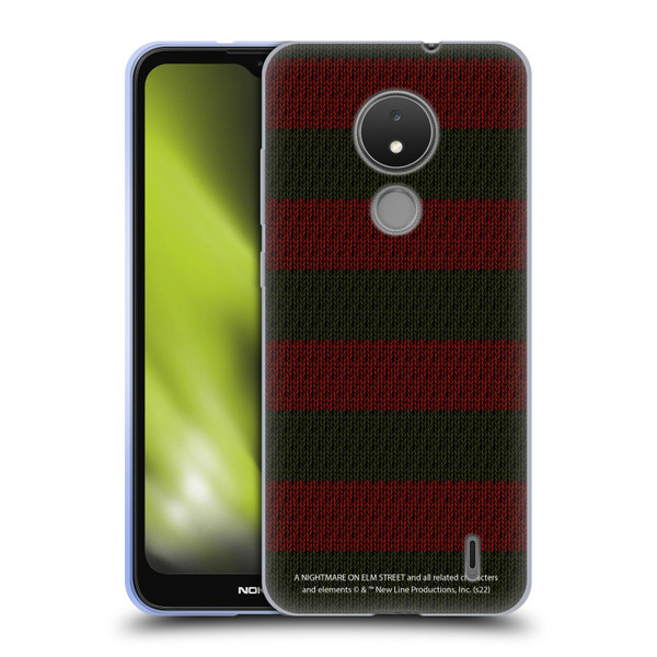 A Nightmare On Elm Street: Freddy's Dead Graphics Sweater Pattern Soft Gel Case for Nokia C21