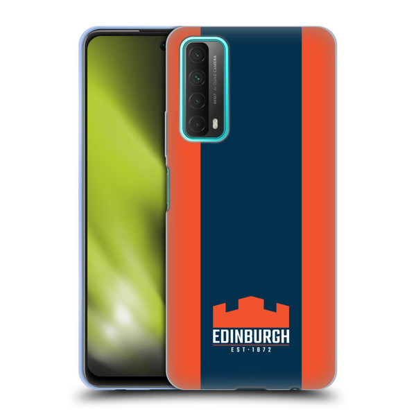 Edinburgh Rugby Logo Art Stripes Soft Gel Case for Huawei P Smart (2021)