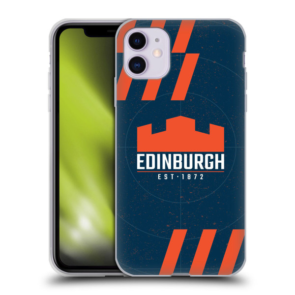 Edinburgh Rugby Logo Art Navy Blue Soft Gel Case for Apple iPhone 11