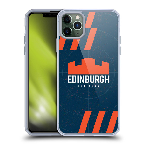 Edinburgh Rugby Logo Art Navy Blue Soft Gel Case for Apple iPhone 11 Pro Max