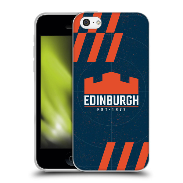 Edinburgh Rugby Logo Art Navy Blue Soft Gel Case for Apple iPhone 5c