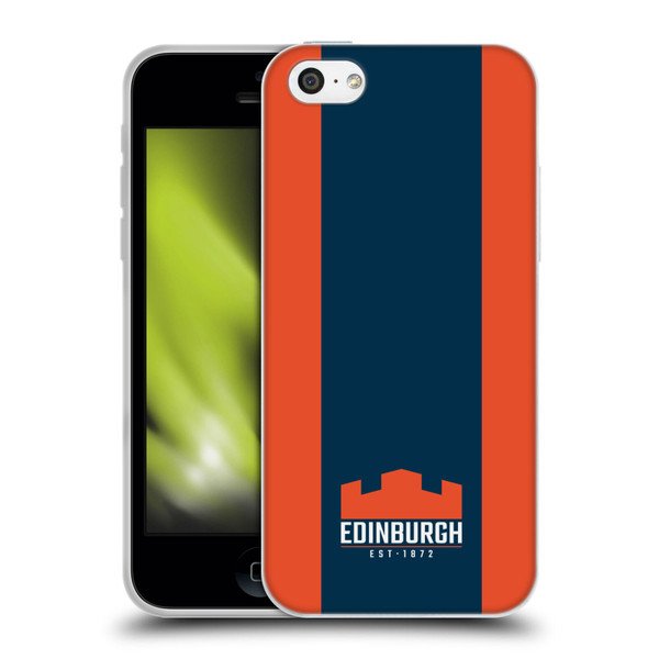 Edinburgh Rugby Logo Art Stripes Soft Gel Case for Apple iPhone 5c