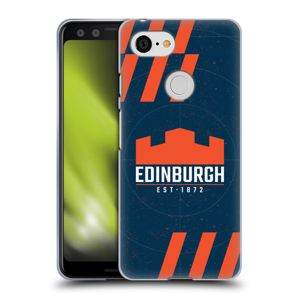 Edinburgh Rugby Logo Art Navy Blue Soft Gel Case for Google Pixel 3