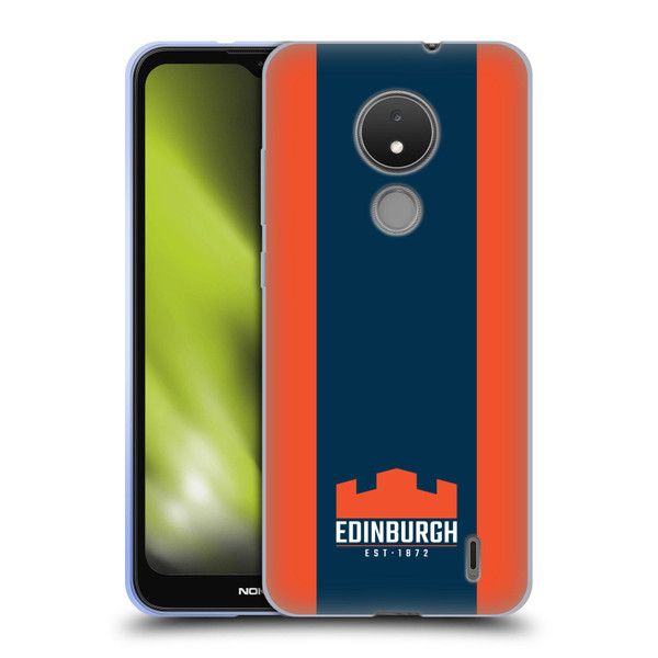 Edinburgh Rugby Logo Art Stripes Soft Gel Case for Nokia C21