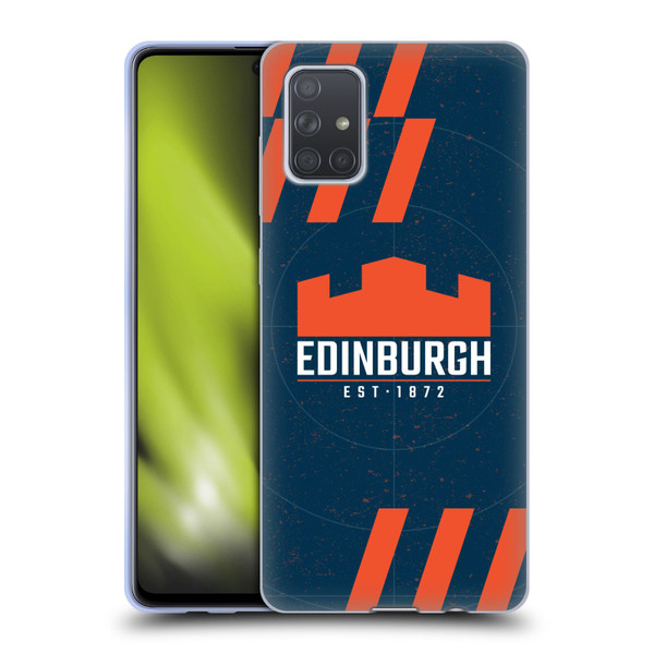 Edinburgh Rugby Logo Art Navy Blue Soft Gel Case for Samsung Galaxy A71 (2019)