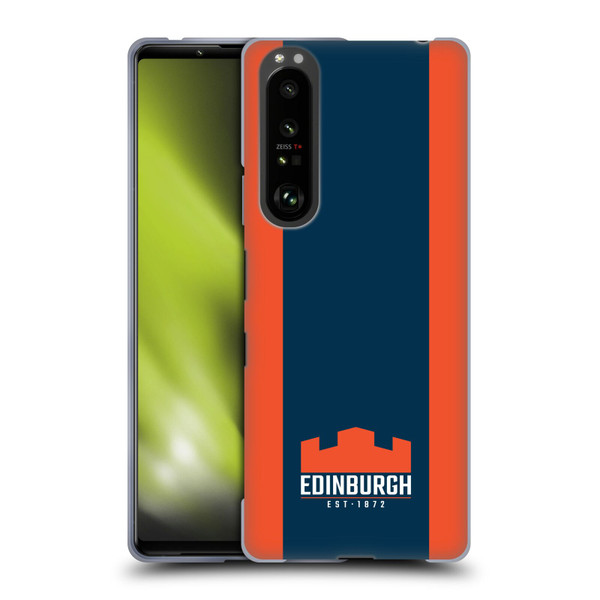Edinburgh Rugby Logo Art Stripes Soft Gel Case for Sony Xperia 1 III