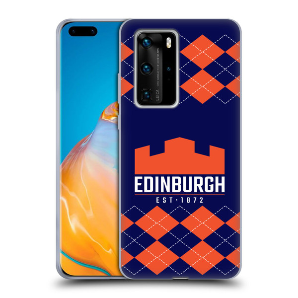 Edinburgh Rugby Logo 2 Argyle Soft Gel Case for Huawei P40 Pro / P40 Pro Plus 5G