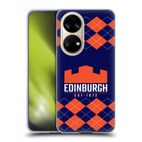 Edinburgh Rugby Logo 2 Argyle Soft Gel Case for Huawei P50