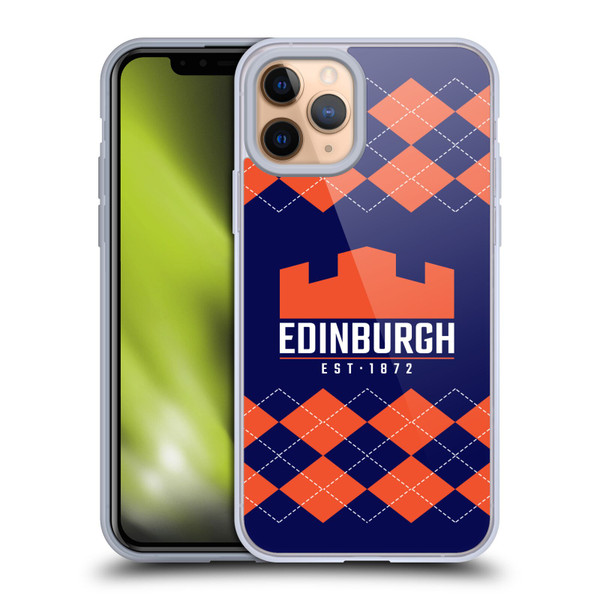 Edinburgh Rugby Logo 2 Argyle Soft Gel Case for Apple iPhone 11 Pro