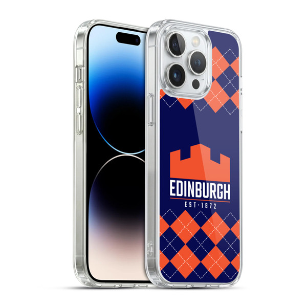 Edinburgh Rugby Logo 2 Argyle Soft Gel Case for Apple iPhone 14 Pro Max & MagSafe