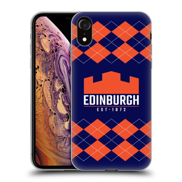 Edinburgh Rugby Logo 2 Argyle Soft Gel Case for Apple iPhone XR
