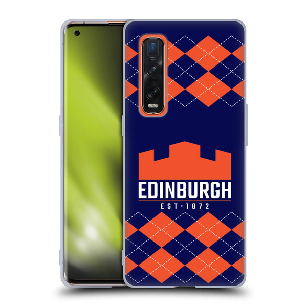 Edinburgh Rugby Logo 2 Argyle Soft Gel Case for OPPO Find X2 Pro 5G