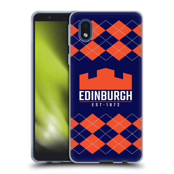 Edinburgh Rugby Logo 2 Argyle Soft Gel Case for Samsung Galaxy A01 Core (2020)