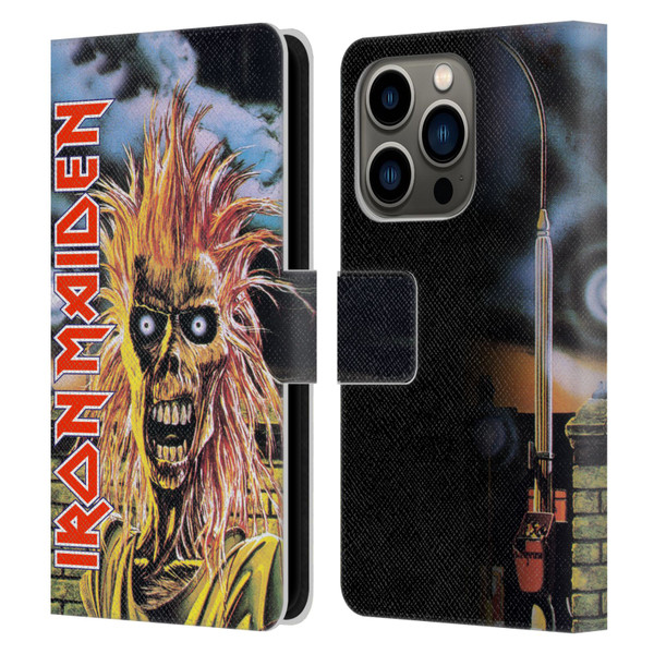 Iron Maiden Art First Leather Book Wallet Case Cover For Apple iPhone 14 Pro