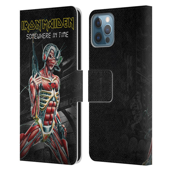 Iron Maiden Album Covers Somewhere Leather Book Wallet Case Cover For Apple iPhone 12 / iPhone 12 Pro
