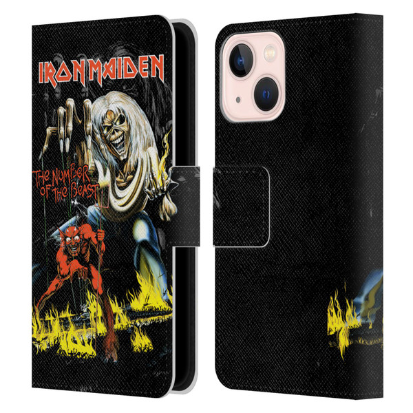 Iron Maiden Album Covers NOTB Leather Book Wallet Case Cover For Apple iPhone 13 Mini