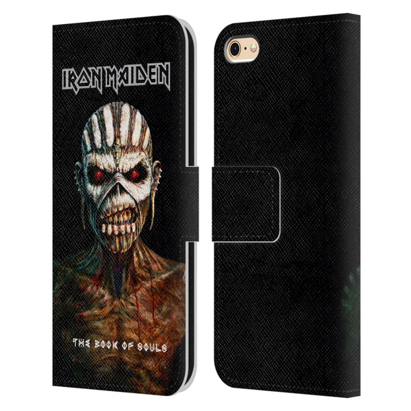 Iron Maiden Album Covers The Book Of Souls Leather Book Wallet Case Cover For Apple iPhone 6 / iPhone 6s