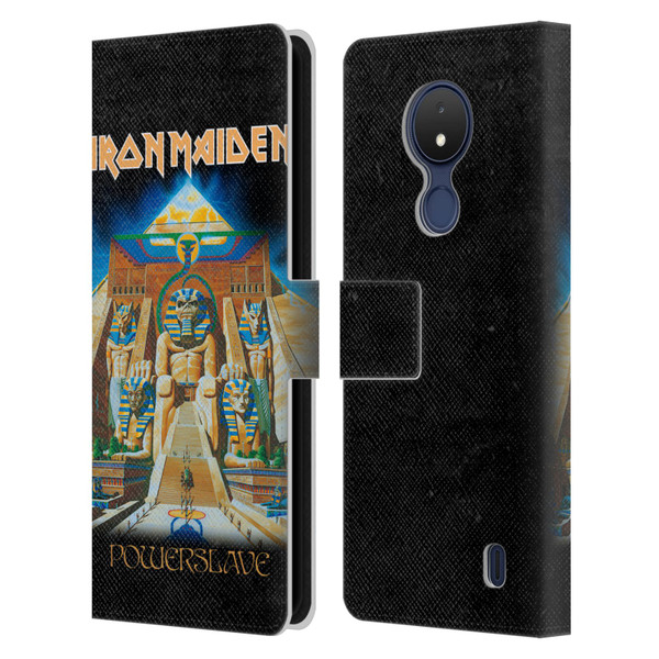 Iron Maiden Album Covers Powerslave Leather Book Wallet Case Cover For Nokia C21