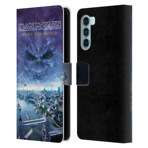 Iron Maiden Album Covers Brave New World Leather Book Wallet Case Cover For Motorola Edge S30 / Moto G200 5G