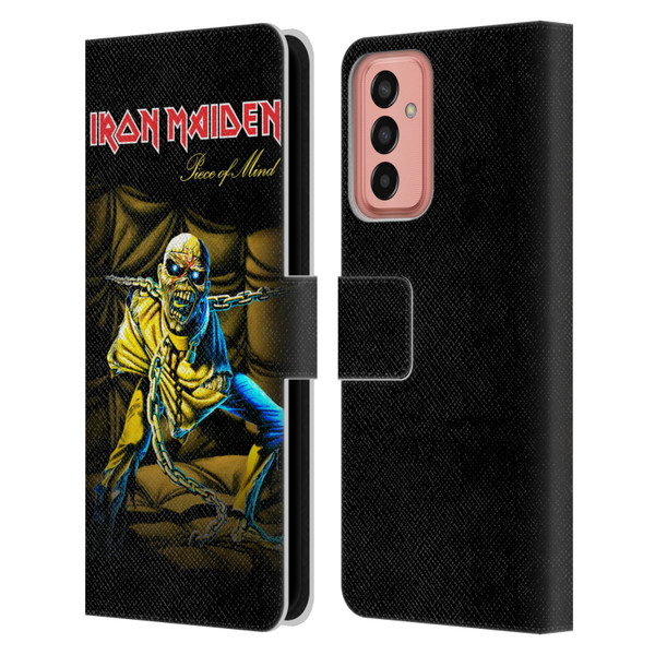 Iron Maiden Album Covers Piece Of Mind Leather Book Wallet Case Cover For Samsung Galaxy M13 (2022)