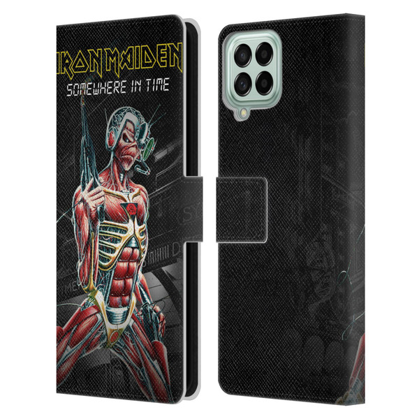 Iron Maiden Album Covers Somewhere Leather Book Wallet Case Cover For Samsung Galaxy M33 (2022)