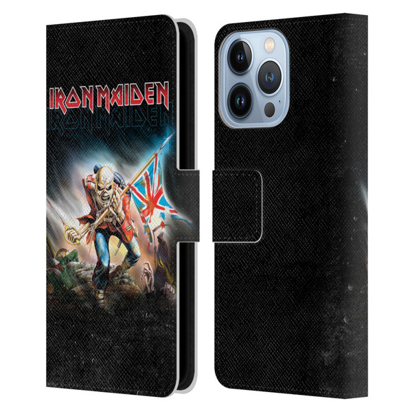 Iron Maiden Art Trooper 2016 Leather Book Wallet Case Cover For Apple iPhone 13 Pro