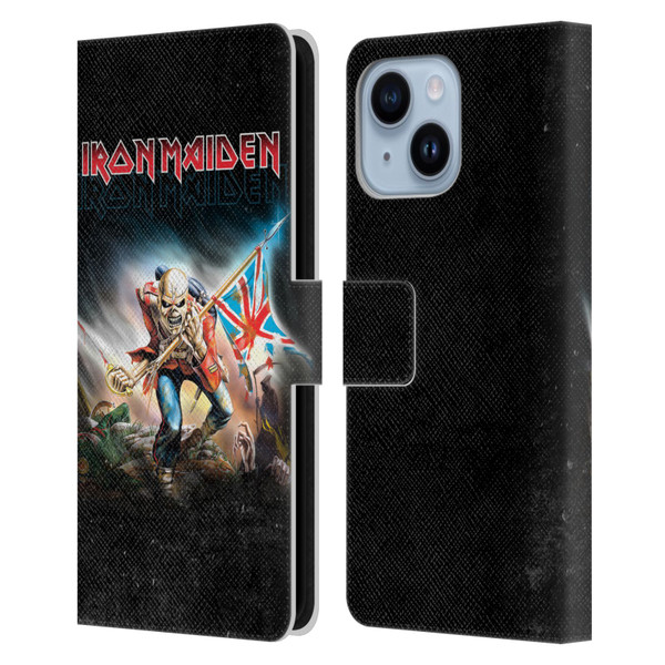Iron Maiden Art Trooper 2016 Leather Book Wallet Case Cover For Apple iPhone 14 Plus