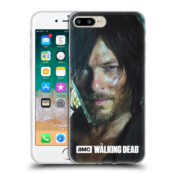 AMC The Walking Dead Characters Daryl Soft Gel Case for Apple iPhone 7 Plus / iPhone 8 Plus