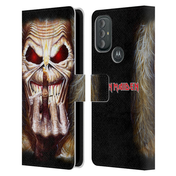 Iron Maiden Art Candle Finger Leather Book Wallet Case Cover For Motorola Moto G10 / Moto G20 / Moto G30