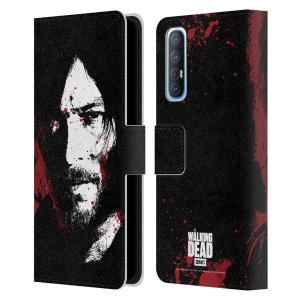 AMC The Walking Dead Gore Blood Bath Daryl Leather Book Wallet Case Cover For OPPO Find X2 Neo 5G