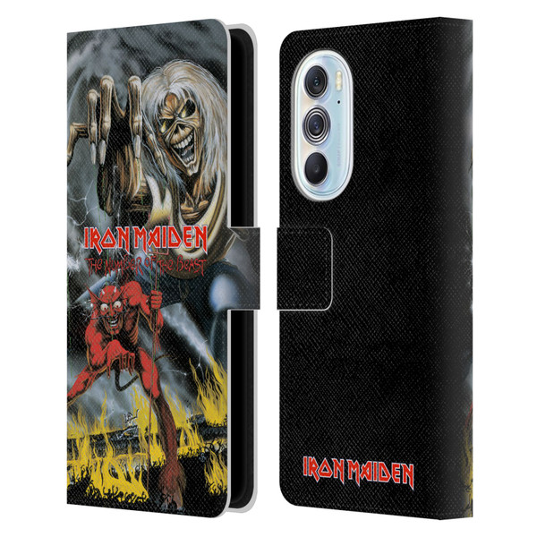 Iron Maiden Graphics The Number Of The Beast Leather Book Wallet Case Cover For Motorola Edge X30