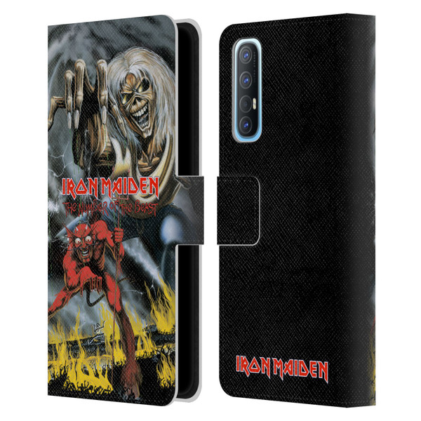 Iron Maiden Graphics The Number Of The Beast Leather Book Wallet Case Cover For OPPO Find X2 Neo 5G