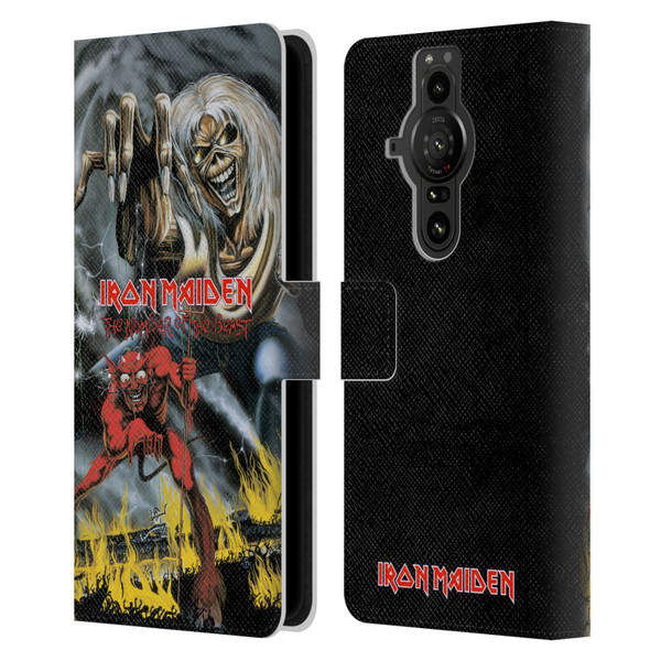 Iron Maiden Graphics The Number Of The Beast Leather Book Wallet Case Cover For Sony Xperia Pro-I