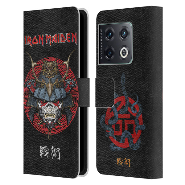 Iron Maiden Senjutsu Samurai Eddie Life Snake Leather Book Wallet Case Cover For OnePlus 10 Pro