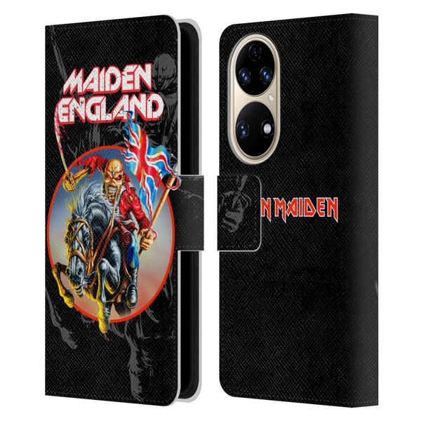 Iron Maiden Tours England Leather Book Wallet Case Cover For Huawei P50