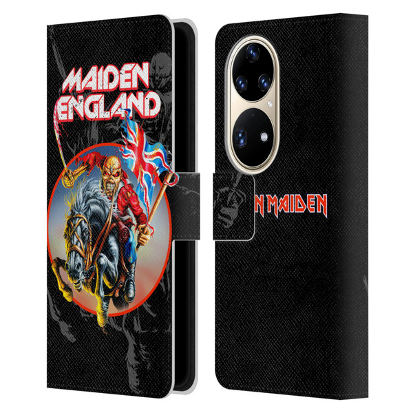 Iron Maiden Tours England Leather Book Wallet Case Cover For Huawei P50 Pro