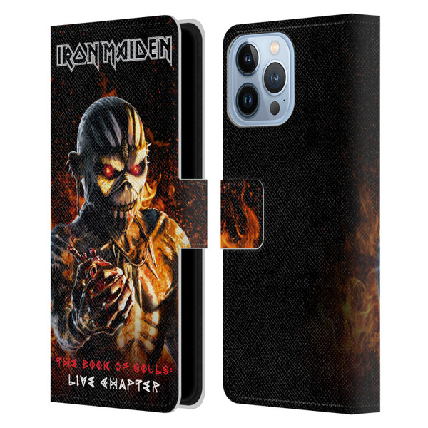 Iron Maiden Tours TBOS Live Chapter Leather Book Wallet Case Cover For Apple iPhone 13 Pro Max