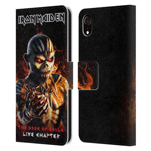 Iron Maiden Tours TBOS Live Chapter Leather Book Wallet Case Cover For Apple iPhone XR
