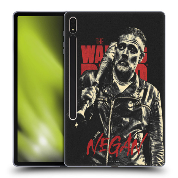 AMC The Walking Dead Season 10 Character Portraits Negan Soft Gel Case for Samsung Galaxy Tab S8 Plus