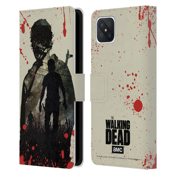 AMC The Walking Dead Silhouettes Rick Leather Book Wallet Case Cover For OPPO Reno4 Z 5G